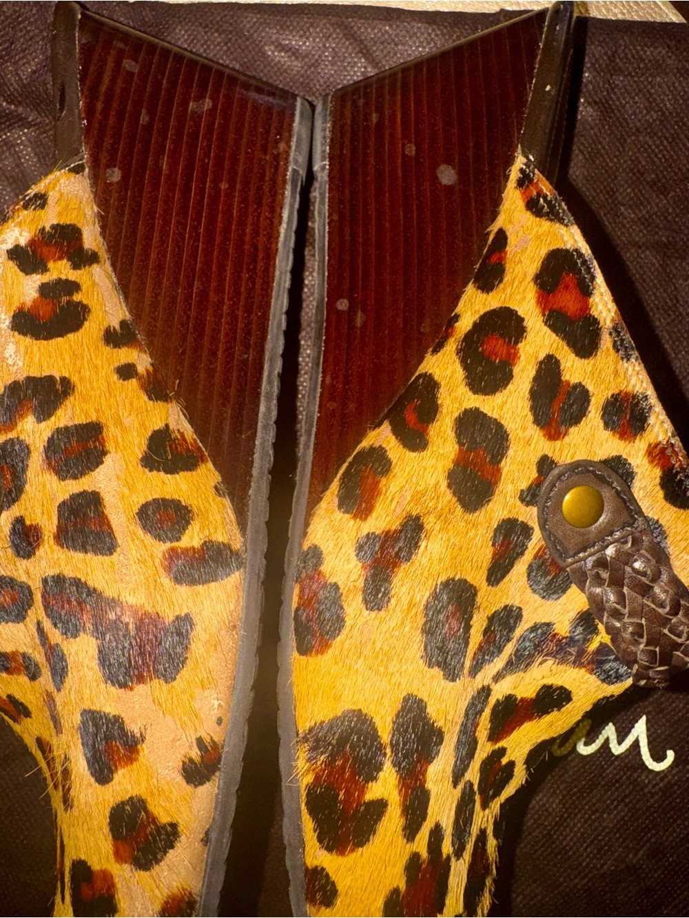 Cole Haan Women's Size 10B
Slip on Leopard Print Fur Heel
Wedge Mules